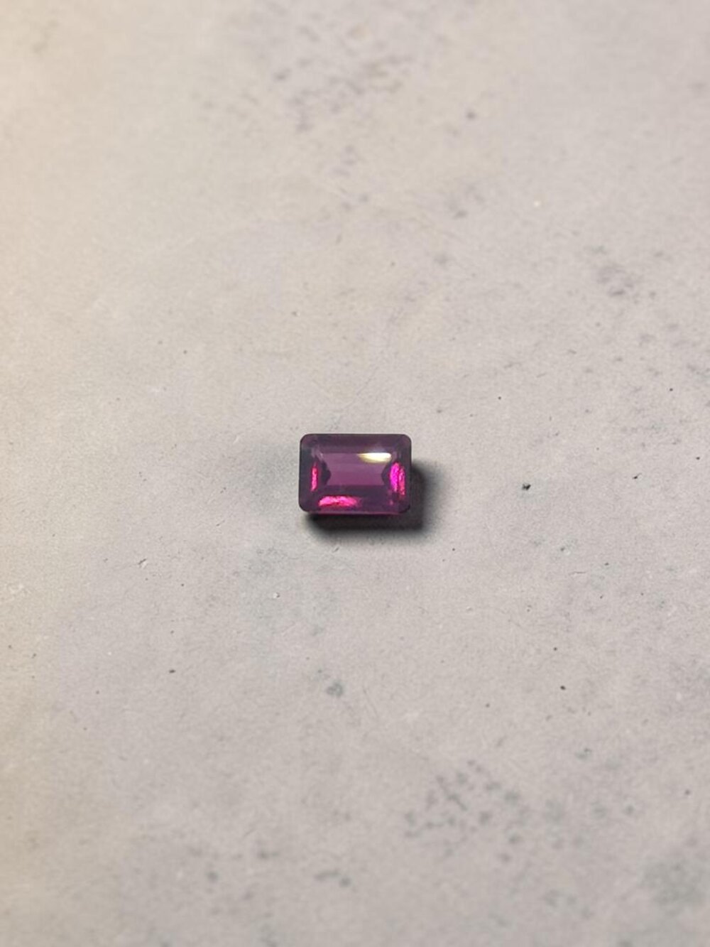 1.28 Carat Emerald Cut Rhodolite Garnet Gemstone - Live Show Listing